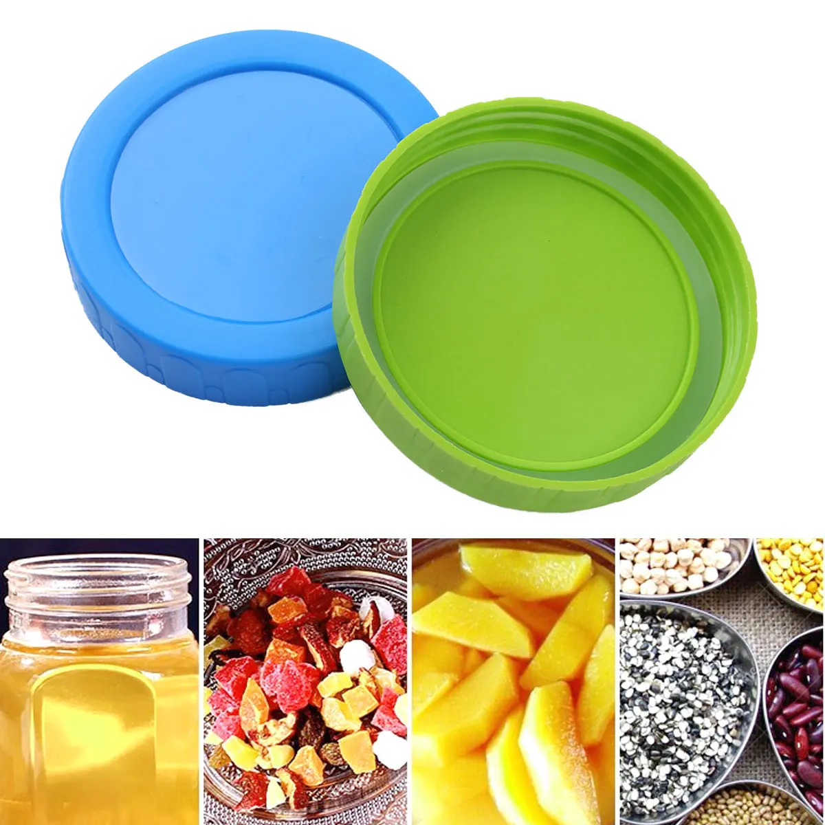 Assorted Color Inner Diameter Plastic Leakproof Replacement Caps Lids with Silicone Sealing O Rings for Mason Jars Drinking Jars
Assorted Color Inner Diameter Plastic Leakproof Replacement Caps Lids with Silicone Sealing O Rings for Mason Jars Drinking Jars