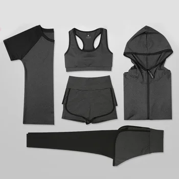 New Set Women's Yoga Bra Sport Suit Quick Dry 5 Piece Shorts Female Short-sleeve Long Pants Outdoor Sportswear Suit Fitness
New Set Women's Yoga Bra Sport Suit Quick Dry 5 Piece Shorts Female Short-sleeve Long Pants Outdoor Sportswear Suit Fitness