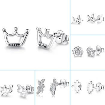 FOREWE Fashion 925 Sterling Silver Small Earrings for Women Girls Crown Puzzle Animals Stud Earrings with CZ Statement Jewelry
FOREWE Fashion 925 Sterling Silver Small Earrings for Women Girls Crown Puzzle Animals Stud Earrings with CZ Statement Jewelry