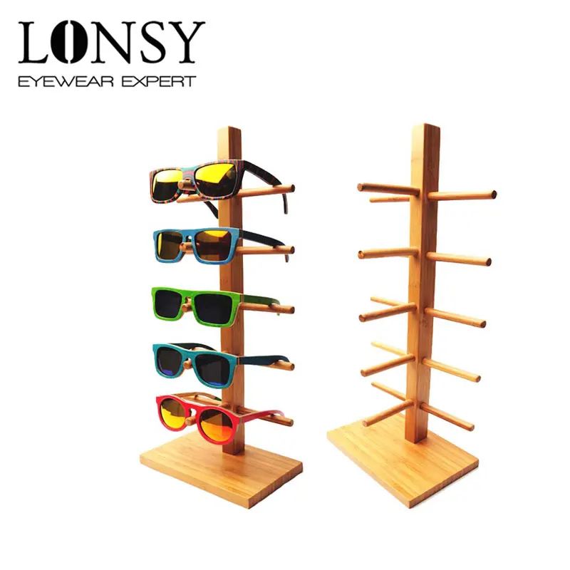 LONSY 2017 New Wood Glasses Racks For 5 Glasses Fashion Sunglasses Display Stand Bamboo Holder Removable Shelf DS001
LONSY 2017 New Wood Glasses Racks For 5 Glasses Fashion Sunglasses Display Stand Bamboo Holder Removable Shelf DS001
