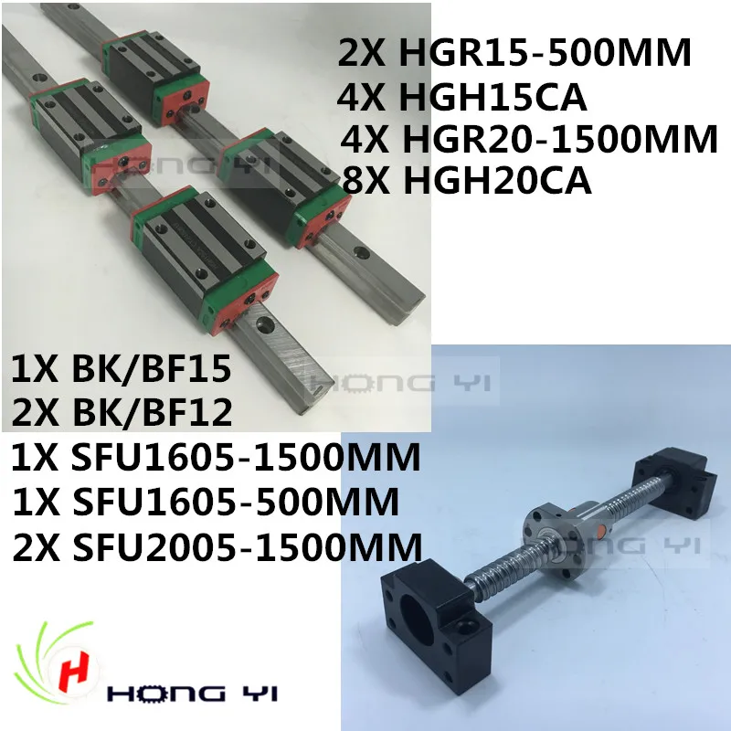 2 x HGH15 500MM Square Linear guide+4pcs HGR20 1500MM HIWIN+2 x SFU / RM1605 Ballscrew sets + BK BF12 + 2pcs sfu2005 with bkbf15
2 x HGH15 500MM Square Linear guide+4pcs HGR20 1500MM HIWIN+2 x SFU / RM1605 Ballscrew sets + BK BF12 + 2pcs sfu2005 with bkbf15