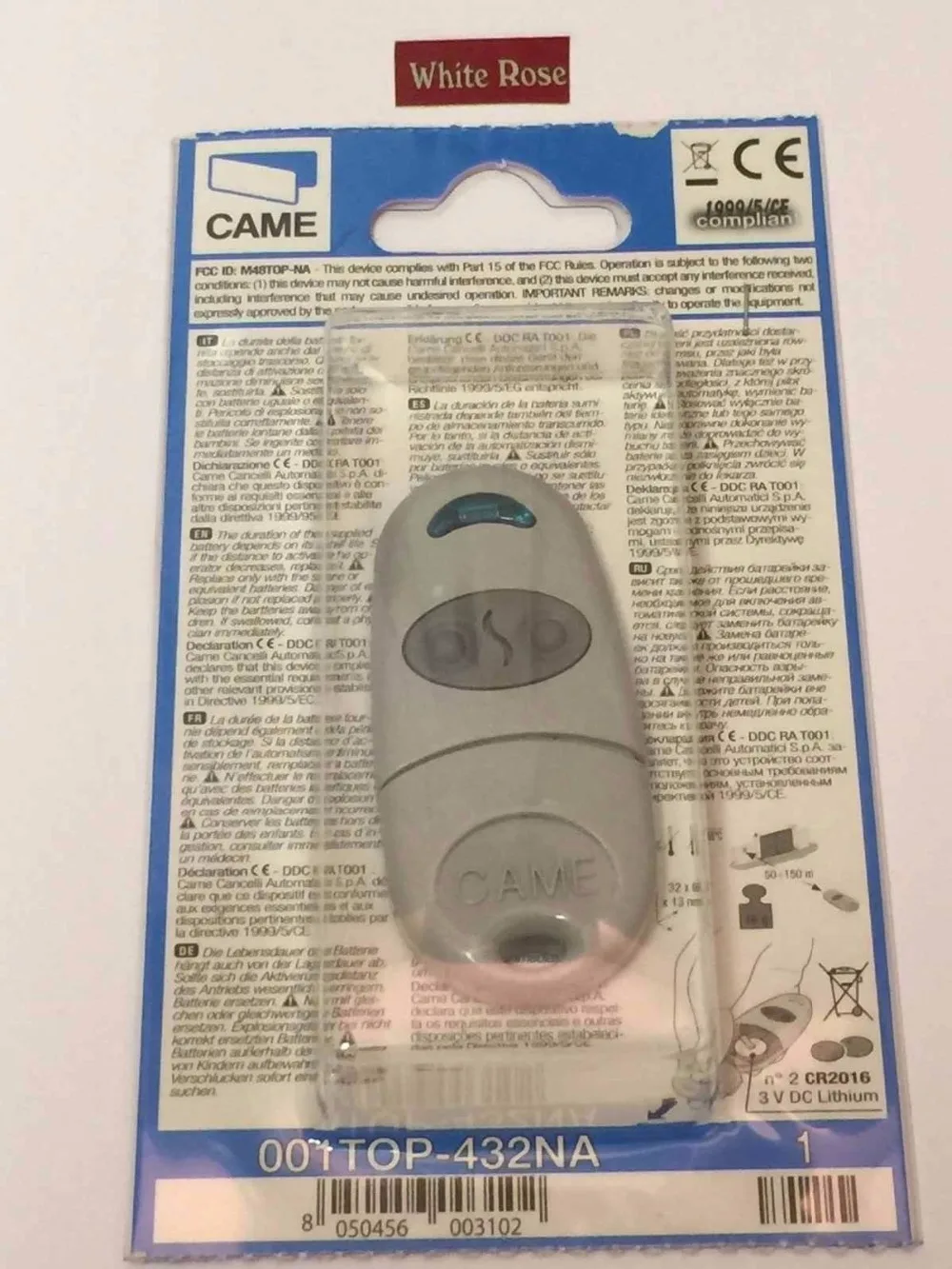 duplicator CAME TOP-432NA TOP 432 NA top432na gate key fob remote control 433,92 MHz
duplicator CAME TOP-432NA TOP 432 NA top432na gate key fob remote control 433,92 MHz