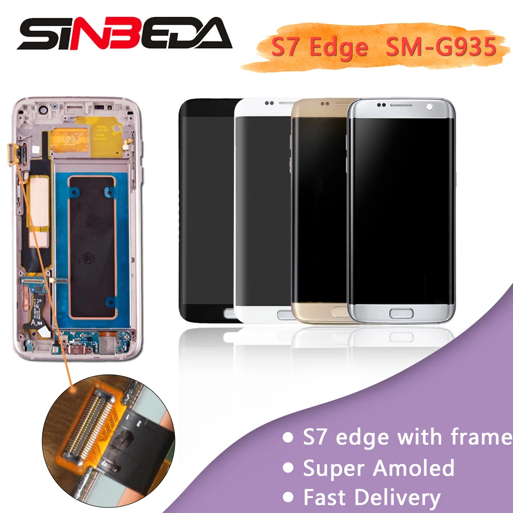 Original AMOLED 5.5" LCD For Samsung Galaxy S7 Edge G935 G935F G935A LCD Display Touch Screen Digitizer Assembly Frame
Original AMOLED 5.5" LCD For Samsung Galaxy S7 Edge G935 G935F G935A LCD Display Touch Screen Digitizer Assembly Frame