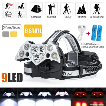 Smxui 7/9/11 LED Headlamp 50000LM LED T6 + COB Headlight Head Flashlight Torch Forehead Rechargeable Head Lamp Fishing Headlight
Smxui 7/9/11 LED Headlamp 50000LM LED T6 + COB Headlight Head Flashlight Torch Forehead Rechargeable Head Lamp Fishing Headlight