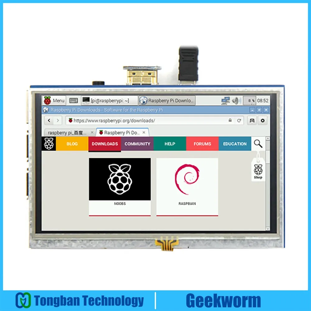 Raspberry Pi 3 B+/3B 5" LCD 840*480 HDMI Touch Screen, 5 Inch Display TFT LCD Monitor Module Shield for Raspberry Pi
Raspberry Pi 3 B+/3B 5" LCD 840*480 HDMI Touch Screen, 5 Inch Display TFT LCD Monitor Module Shield for Raspberry Pi