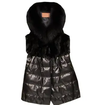 Newest S/6XL Womens Winter Autumn Black Faux Fur Sleeveless Jacket Pu Leather Leisure Patchwork Vests Large Size Waistcoats K05
Newest S/6XL Womens Winter Autumn Black Faux Fur Sleeveless Jacket Pu Leather Leisure Patchwork Vests Large Size Waistcoats K05