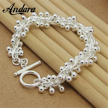 Women Fashion Sterling 925 Silver Jewelry 925 Solid Silver Grape Bead Charm Chain Bracelets & Bangles For Women Gift Y060
Women Fashion Sterling 925 Silver Jewelry 925 Solid Silver Grape Bead Charm Chain Bracelets & Bangles For Women Gift Y060