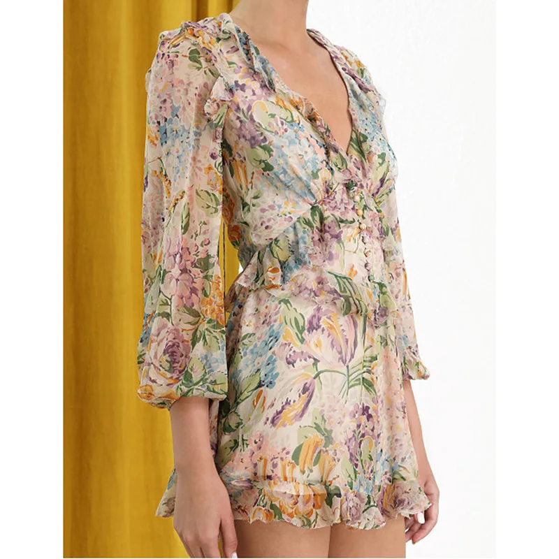 CHICATWILL Summer 2019 Women Playsuits Flowers Print Overalls Sexy V-neck Ruffles Floral Jumpsuit Holiday 
CHICATWILL Summer 2019 Women Playsuits Flowers Print Overalls Sexy V-neck Ruffles Floral Jumpsuit Holiday