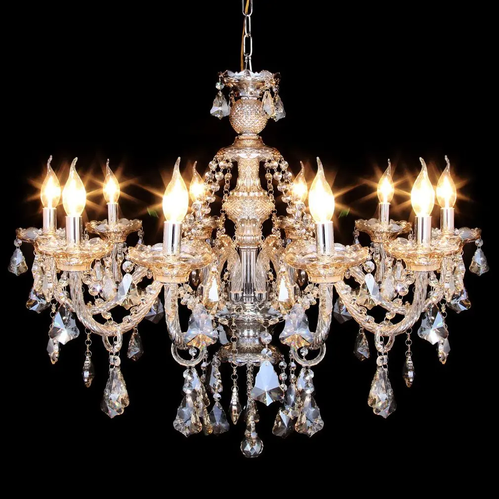 110V Elegant Ceiling Light Modern Crystal Chandelier 10 Heads Pendant Lighting Fixture Home Decorative Lamp US Plug
110V Elegant Ceiling Light Modern Crystal Chandelier 10 Heads Pendant Lighting Fixture Home Decorative Lamp US Plug