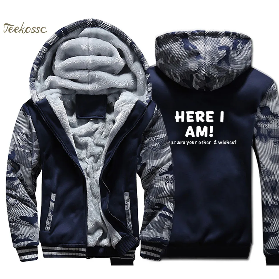 Here I Am What Are Your Other Two Wishes Hoodie Men Funny Sweatshirts Coats Winter Thick Fleece Warm Zipper Print Jackets Men's
Here I Am What Are Your Other Two Wishes Hoodie Men Funny Sweatshirts Coats Winter Thick Fleece Warm Zipper Print Jackets Men's