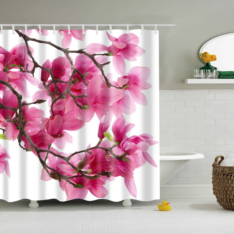 Flower Waterproof Shower Curtain Waterproof Polyester Fabric Bath Bathing Bathroom Curtains with 12 Hooks for Home Decorations
Flower Waterproof Shower Curtain Waterproof Polyester Fabric Bath Bathing Bathroom Curtains with 12 Hooks for Home Decorations