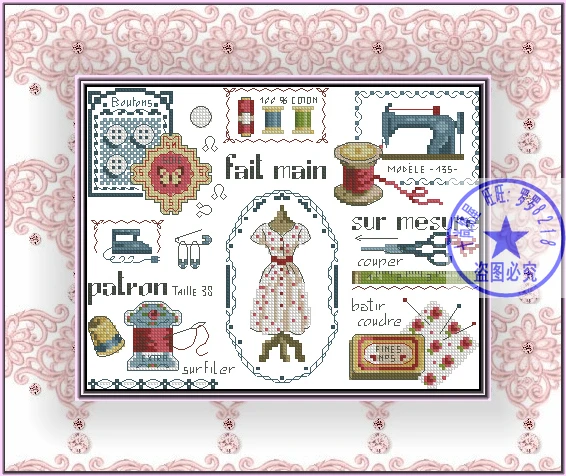 Top Quality lovely counted cross stitch kit sewing tools dressmaker tailor fait main sur mesure patron hand made custom
Top Quality lovely counted cross stitch kit sewing tools dressmaker tailor fait main sur mesure patron hand made custom