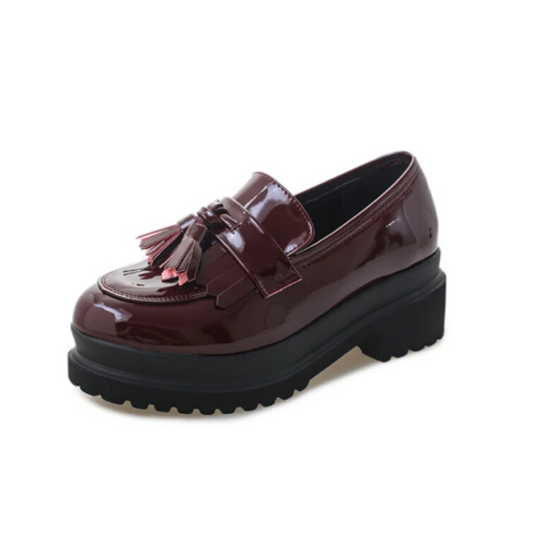 Fashion tassel Genuine Oxford Shoes for Women Round Toe pu bottom thick Loafers 2018 Spring Womens platform Leather Shoes
Fashion tassel Genuine Oxford Shoes for Women Round Toe pu bottom thick Loafers 2018 Spring Womens platform Leather Shoes