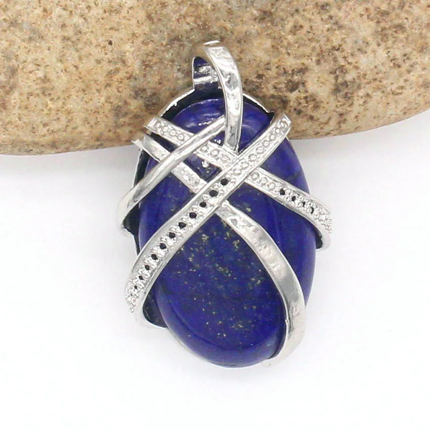 100-Unique 1 Pcs Silver Plated Wire Wrap Oval Lapis Lazuli Pendant Fashion Jewelry For Necklace
100-Unique 1 Pcs Silver Plated Wire Wrap Oval Lapis Lazuli Pendant Fashion Jewelry For Necklace