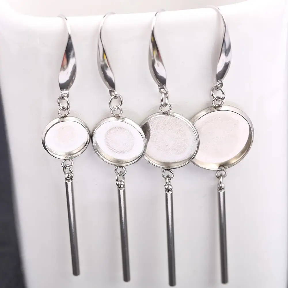 onwear 10pcs stainless steel drop earring base 10mm 12mm 14mm 16mm blank cabochon bezel settings diy ear wire hooks connectors
onwear 10pcs stainless steel drop earring base 10mm 12mm 14mm 16mm blank cabochon bezel settings diy ear wire hooks connectors