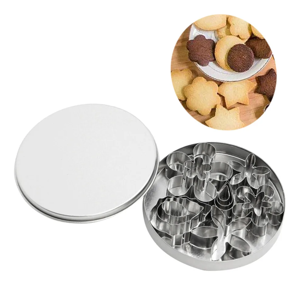 New 12PCs/Set Flower Shape Cookie Cutter Slicers Bread Fruit Biscuit Stainless Steel Fondant Cake Mold Decorating Tool
New 12PCs/Set Flower Shape Cookie Cutter Slicers Bread Fruit Biscuit Stainless Steel Fondant Cake Mold Decorating Tool