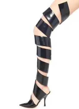 Fashion Black Yellow Pink Brown Patent Leather Slip On Pointed Toe Cuts Out Stiletto Heels Women Over The Knee Thigh High Boots
Fashion Black Yellow Pink Brown Patent Leather Slip On Pointed Toe Cuts Out Stiletto Heels Women Over The Knee Thigh High Boots
