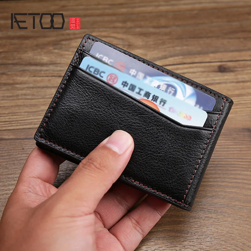AETOO Men's Leather Multifunctional card pack Retro driver's license leather cover
AETOO Men's Leather Multifunctional card pack Retro driver's license leather cover