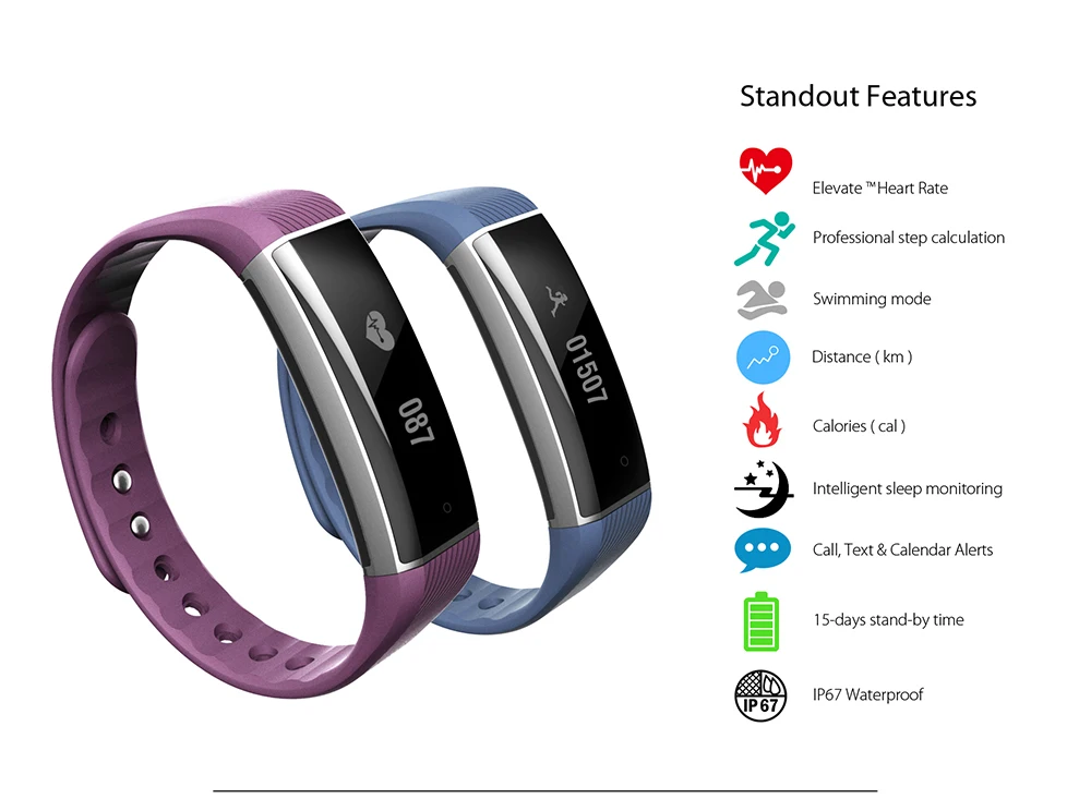 Zeblaze Smart Bracelet Sport Fitness Tracker Pedometer Wristband Heart Rate Sleep Monitor IP67 Waterproof Smart Watch Band
Zeblaze Smart Bracelet Sport Fitness Tracker Pedometer Wristband Heart Rate Sleep Monitor IP67 Waterproof Smart Watch Band