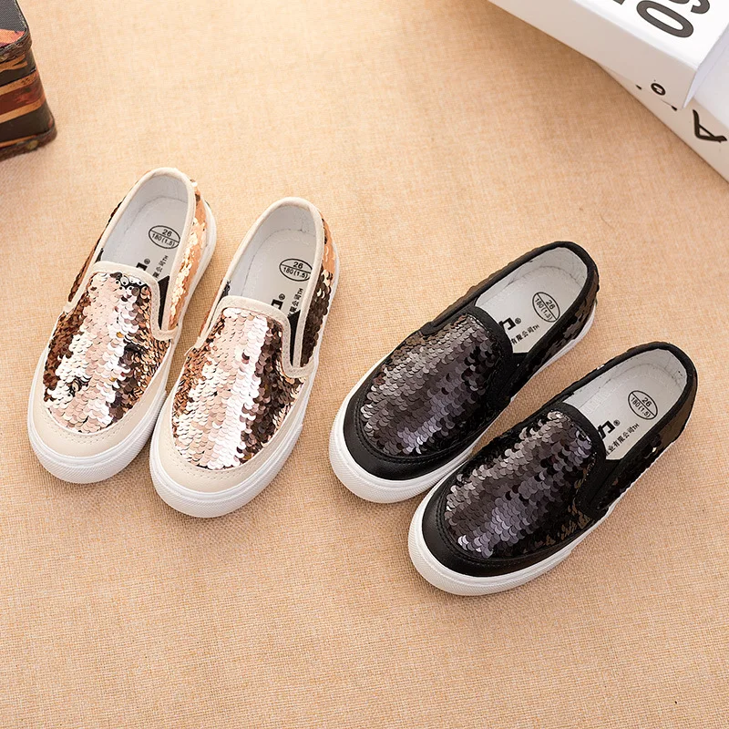 Sequins Girls Shoes Children Sneakers Kids Shoes Solid Color Baby Loafers Students Flats Slip on Gold Black Canvas Shoes 23-37#
Sequins Girls Shoes Children Sneakers Kids Shoes Solid Color Baby Loafers Students Flats Slip on Gold Black Canvas Shoes 23-37#
