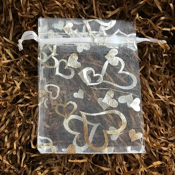 100 Pcs 9*12cm Argent Heart Gift Organza Bags Wedding Favor Candy Pouches Home Party Decoration Crafts Pack Festive 
100 Pcs 9*12cm Argent Heart Gift Organza Bags Wedding Favor Candy Pouches Home Party Decoration Crafts Pack Festive