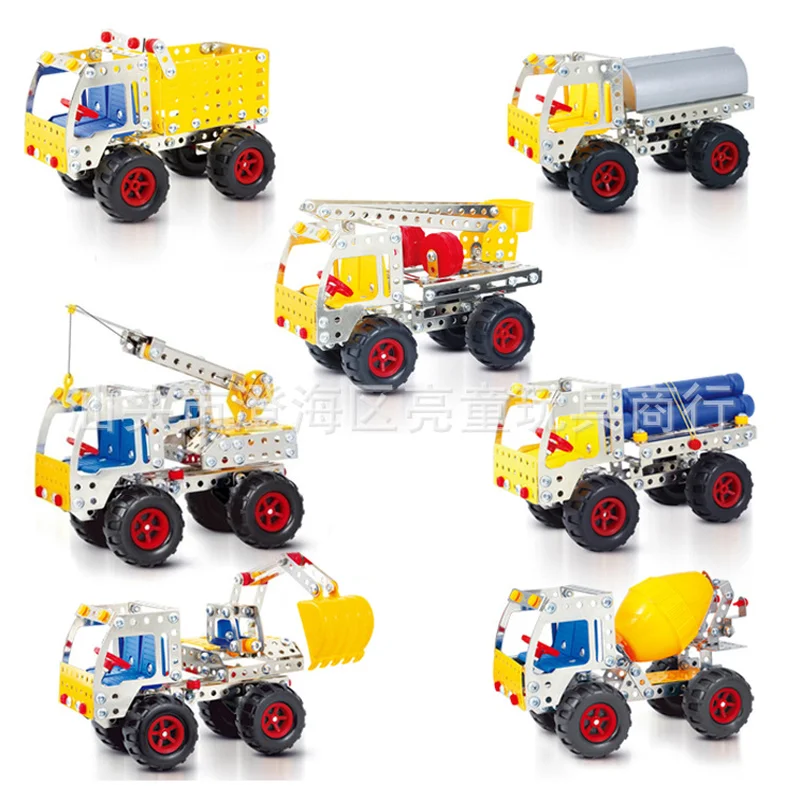 Zhenwei Screwing Nut Building Blocks Metal Assembly Engineering Vehicle Model Crane Dump Truck Loading Car Model STEM Toy
Zhenwei Screwing Nut Building Blocks Metal Assembly Engineering Vehicle Model Crane Dump Truck Loading Car Model STEM Toy