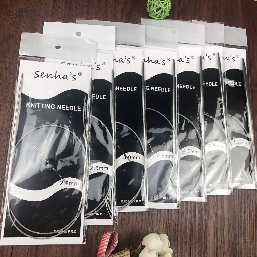 Free Shipping 65cm Stainless Steel Circular knitting needles set 7PCS/Set Size 2.0-5.0mm knitting needles Crafts
Free Shipping 65cm Stainless Steel Circular knitting needles set 7PCS/Set Size 2.0-5.0mm knitting needles Crafts