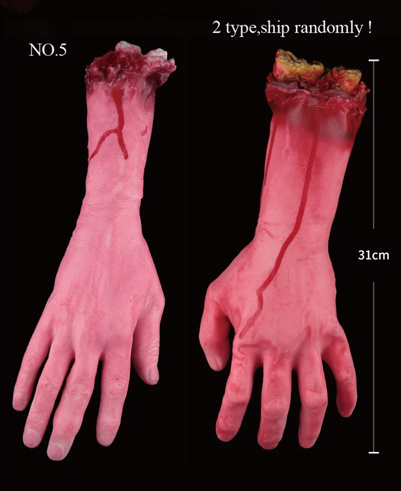 Cosplay&ware 1pcslot Halloween Prop Horrible Broken Limbs Fingers Legs Arm Feet Latex Tricky Toys Party Decorations 21 Cosplay&ware 1pcslot Halloween Prop Horrible Broken Limbs Fingers Legs Arm Feet Latex Tricky Toys Party Decorations -Cosplayware Store