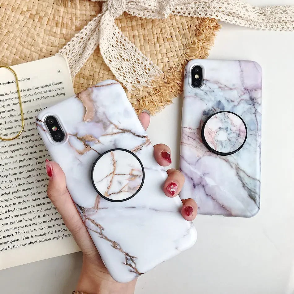 For iPhone 7 Plus 8 6 6s Plus Case Simple Marble Texture Folding Bracket Holder Cover For iPhone XR X XS Max Soft TPU Coque
For iPhone 7 Plus 8 6 6s Plus Case Simple Marble Texture Folding Bracket Holder Cover For iPhone XR X XS Max Soft TPU Coque
