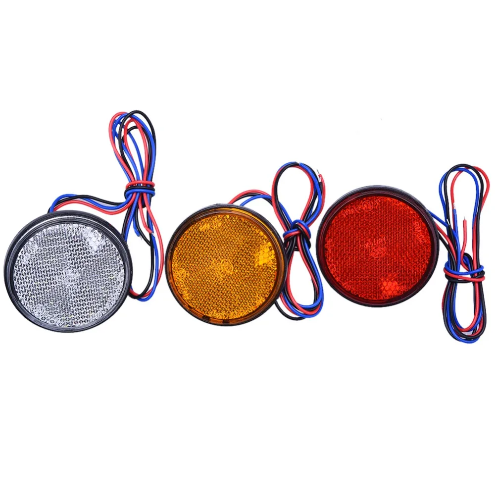 Car Motorcycle 24SMD LED Tail Brake Turn Signal Light Lamp Round Reflector Motobike LED Lights Red White Yellow Light 12V
Car Motorcycle 24SMD LED Tail Brake Turn Signal Light Lamp Round Reflector Motobike LED Lights Red White Yellow Light 12V