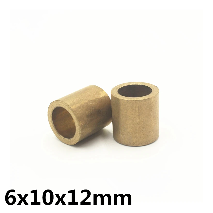 

10pcs 6x10x12 mm FU-1 Powder Metallurgy oil bushing porous bearing Sintered copper sleeve 061012