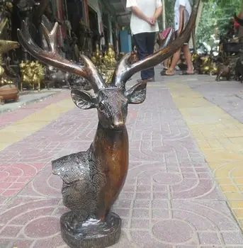 Chinese Pure copper animal moose head feng shui Office Home Creative Crafts Decoration
Chinese Pure copper animal moose head feng shui Office Home Creative Crafts Decoration