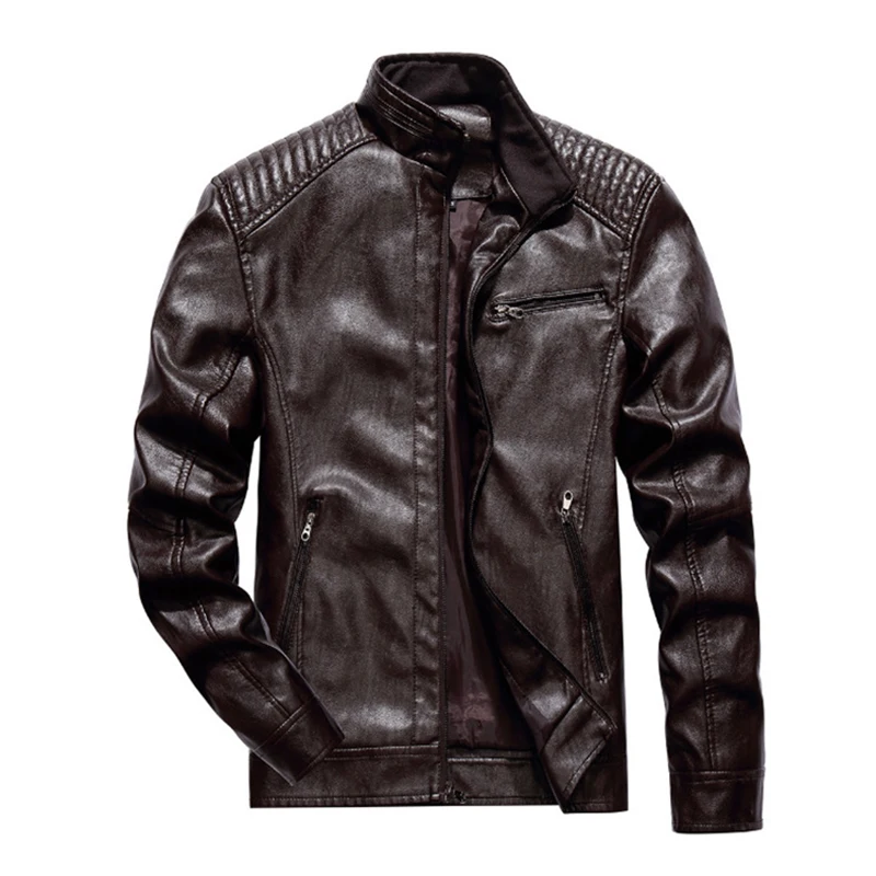 High quality Leather Jacket Men Newest Design Motorcycle Leather Jacket Top quality PU Jacket Men Slim Fit Zipper Outerwear
High quality Leather Jacket Men Newest Design Motorcycle Leather Jacket Top quality PU Jacket Men Slim Fit Zipper Outerwear
