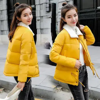 Winter Fall Fashion Women Fleece Patchwork Yellow Black Loose Padded Parka Coat , Autumn Casual Korean Female Thick Warm Coats
Winter Fall Fashion Women Fleece Patchwork Yellow Black Loose Padded Parka Coat , Autumn Casual Korean Female Thick Warm Coats