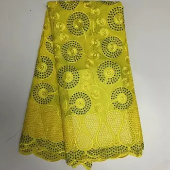 (5yards/pc) Yellow African Dry Cotton Lace Fabric With Stone Wholesales Swiss Voile Lace Fabric With Embroidery For Party Dress
(5yards/pc) Yellow African Dry Cotton Lace Fabric With Stone Wholesales Swiss Voile Lace Fabric With Embroidery For Party Dress
