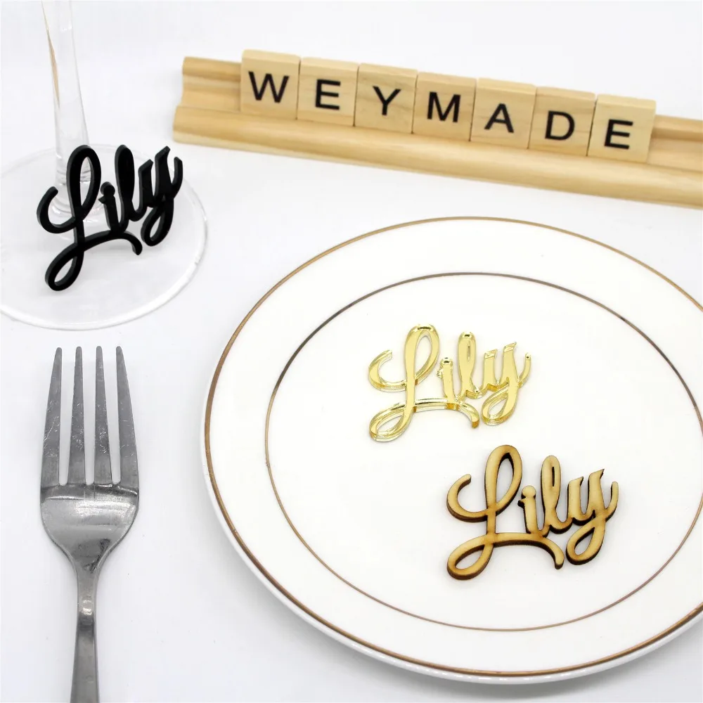 1pc Personalized Laser Cut Guest Name Place Name Setting Silver / Gold Mirror Acrylic Place Card Decor Wedding Party Centerpiece
1pc Personalized Laser Cut Guest Name Place Name Setting Silver / Gold Mirror Acrylic Place Card Decor Wedding Party Centerpiece