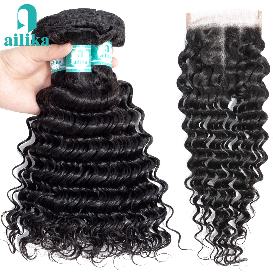AILIKA Hair Malaysia Deep Wave Hair Bundles With Closure Non Remy Human Hair Weaves 3 Bundles With Closure Free Shipping
AILIKA Hair Malaysia Deep Wave Hair Bundles With Closure Non Remy Human Hair Weaves 3 Bundles With Closure Free Shipping