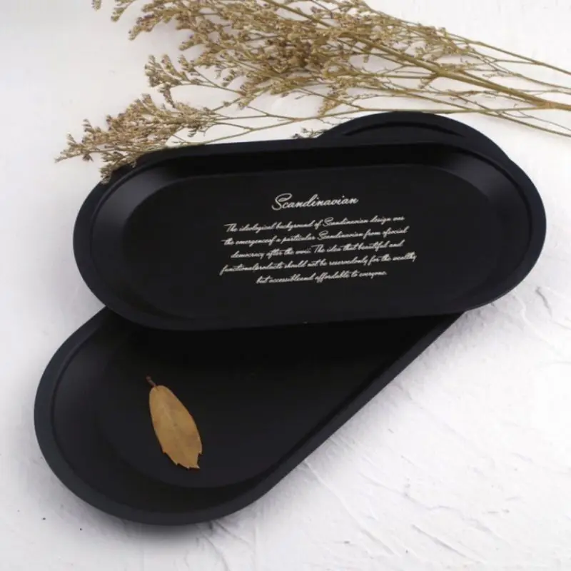Black Stainless Steel Lettering Storage Tray Literary Retro Plate For Storing Small Objects Jewelry Display Tray for Home Decor
Black Stainless Steel Lettering Storage Tray Literary Retro Plate For Storing Small Objects Jewelry Display Tray for Home Decor