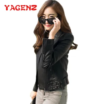 YAGENZ Plus size leather jacket women short coat Spring autumn women leather jacket lapels Bomber jackets PU leather coat 394
YAGENZ Plus size leather jacket women short coat Spring autumn women leather jacket lapels Bomber jackets PU leather coat 394