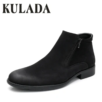 KULADA Boots Big Size Men Winter Shoes Men Leather Thick Fur Formal Boot Men Cow Suede Black Business Fashion Men Winter Shoes
KULADA Boots Big Size Men Winter Shoes Men Leather Thick Fur Formal Boot Men Cow Suede Black Business Fashion Men Winter Shoes
