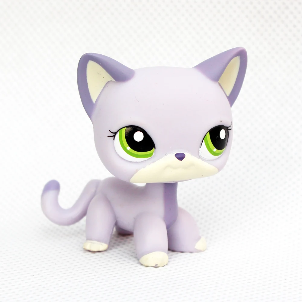 Rare animal standing pet shop lps toys littlest Blue-violet cat model with green eyes old real collection toys for children
Rare animal standing pet shop lps toys littlest Blue-violet cat model with green eyes old real collection toys for children