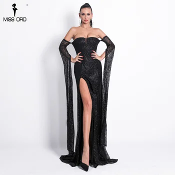 Missord 2019 Women Sexy Off Shoulder one neck Backless glitter Dresses Female High Split Elegant Party Dress FT18558-1 
Missord 2019 Women Sexy Off Shoulder one neck Backless glitter Dresses Female High Split Elegant Party Dress FT18558-1