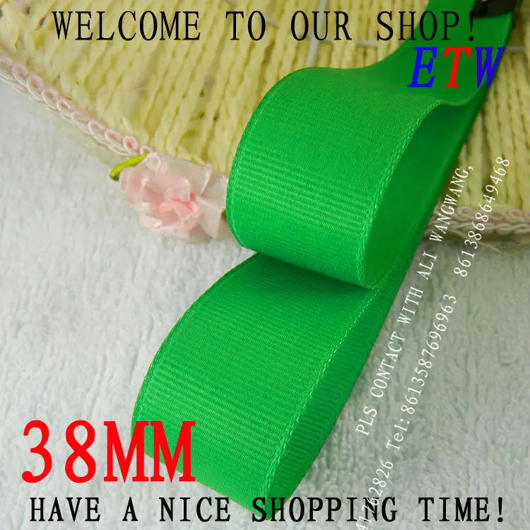 Free shipping 1-1/2''(38mm) Quality Solid Green Ribbon Polyester Grosgrain Ribbon 20 yards/lot DIY hairbows Kids gift package
Free shipping 1-1/2''(38mm) Quality Solid Green Ribbon Polyester Grosgrain Ribbon 20 yards/lot DIY hairbows Kids gift package