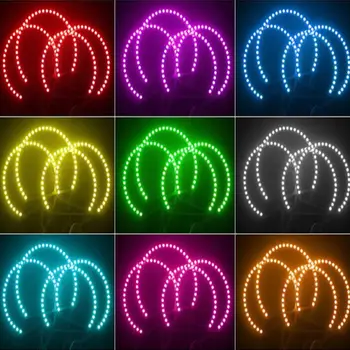 (131+146)MM*2pc Car Ring 5050 Halo Rings FOR BMW Headlight Car Angel Eyes RGB Semicircle 12V LED Controller 24Keys 
(131+146)MM*2pc Car Ring 5050 Halo Rings FOR BMW Headlight Car Angel Eyes RGB Semicircle 12V LED Controller 24Keys