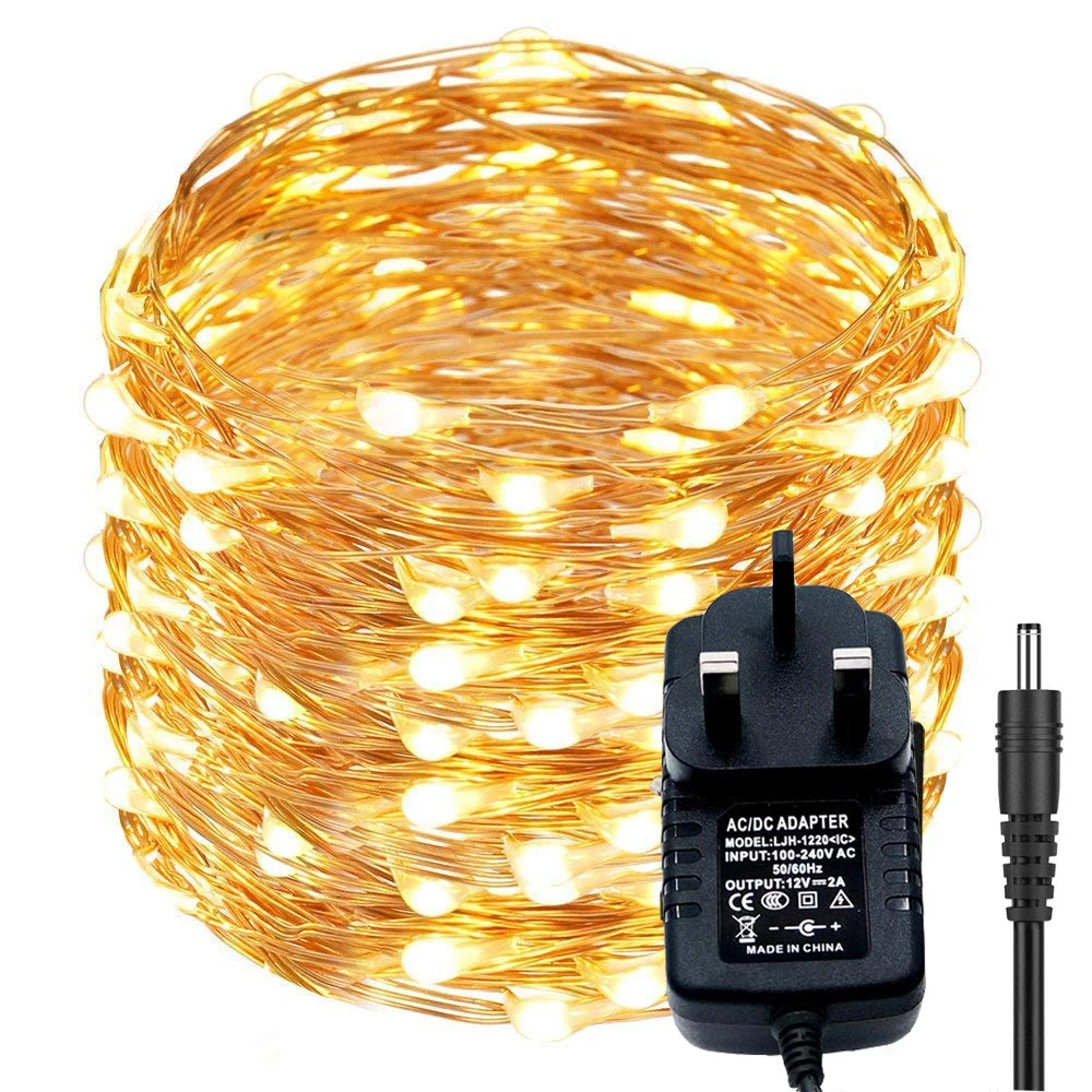 10m 20m LED String Light Fairy Lights 12V DC Warm White/Blue/RGB Silver Copper Wire String Decoration with EU/US/UK Power Plug
10m 20m LED String Light Fairy Lights 12V DC Warm White/Blue/RGB Silver Copper Wire String Decoration with EU/US/UK Power Plug