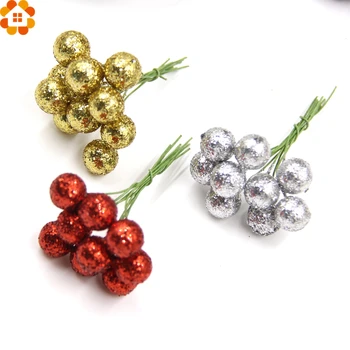 50PCS DIY Glitter Christmas Flowers Artificial Berries Artificial Flowers Stamens For Wedding/Christams Party Decoration
50PCS DIY Glitter Christmas Flowers Artificial Berries Artificial Flowers Stamens For Wedding/Christams Party Decoration