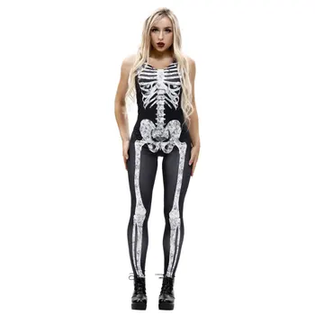 Skeleton Printing Sexy Halloween Rompers Womens Party Jumpsuit Sleeveless Leotard Overalls
Skeleton Printing Sexy Halloween Rompers Womens Party Jumpsuit Sleeveless Leotard Overalls
