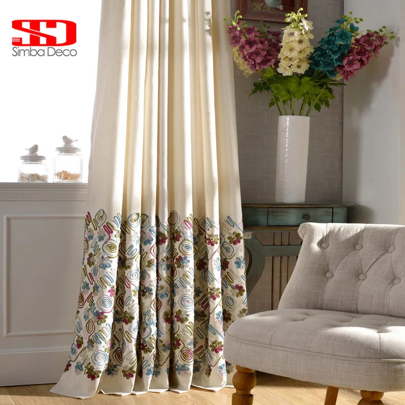 Luxury Embroidered Cotton Curtains for Living Room Pastoral Floral Drapes Liner Window Cortinas for Bedroom Screen Single Panel
Luxury Embroidered Cotton Curtains for Living Room Pastoral Floral Drapes Liner Window Cortinas for Bedroom Screen Single Panel