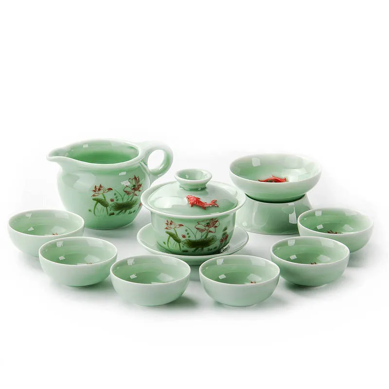 Porcelain Teacup With Teapot Infuser Gaiwan and 6 pcs Teacups Coffee & Tea Tools China Gongfu Tea Drinkware B016
Porcelain Teacup With Teapot Infuser Gaiwan and 6 pcs Teacups Coffee & Tea Tools China Gongfu Tea Drinkware B016