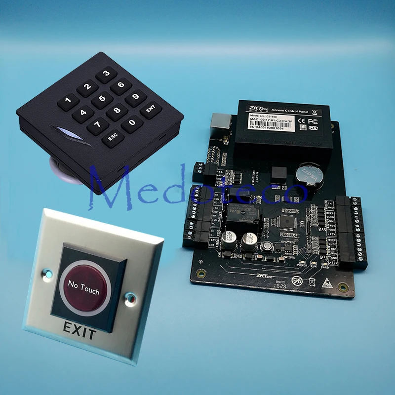 C3-100 Access Control Panel Tcp/ip Rfid Door Access Control System Kit KR102 rfid Card reader No touch Infrared Exit Button
C3-100 Access Control Panel Tcp/ip Rfid Door Access Control System Kit KR102 rfid Card reader No touch Infrared Exit Button